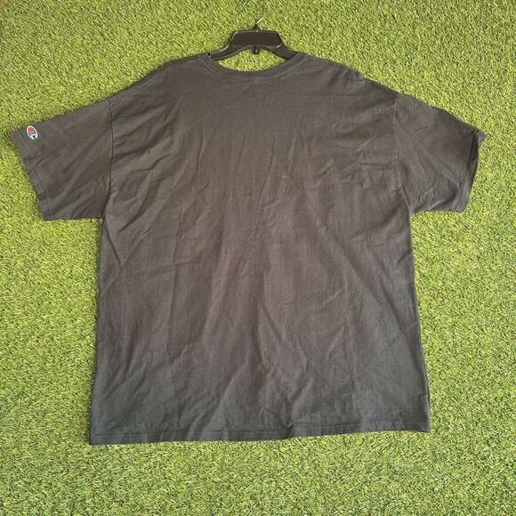 Champion T-Shirt Men’s XXL Black 100% Cotton Casual Tee‎ - Picture 5 of 5